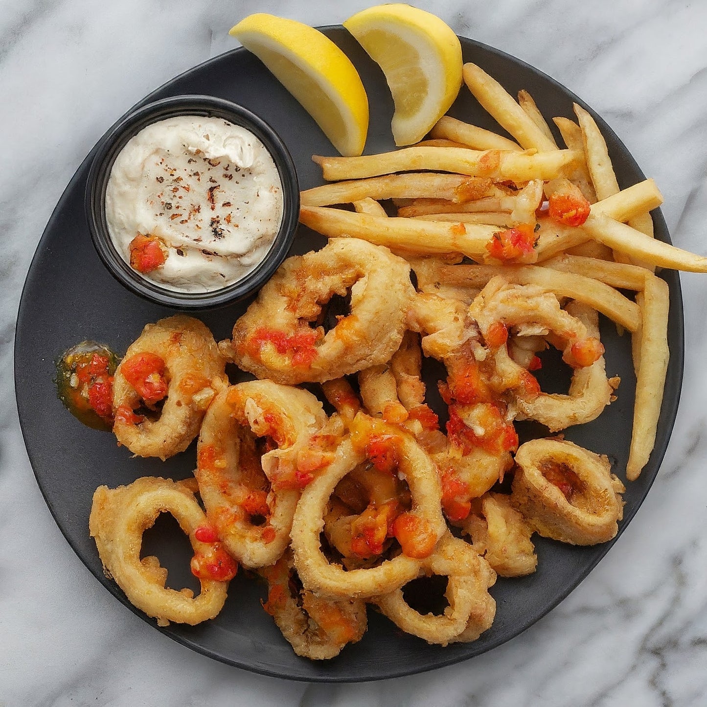 Crispy Calamari with a Spicy Kick - Pikliz Recipe